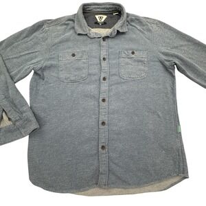 VISSLA Blue Casual Button Down Shirt